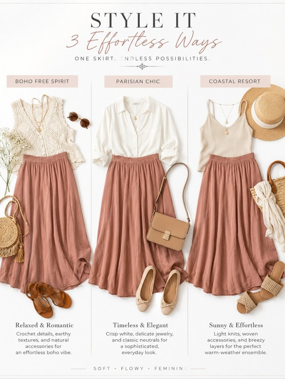 Color Me Cotton | Dusty Rose 100% Cotton Maxi Skirt | Size Small | Side Pockets - Picture 3 of 7